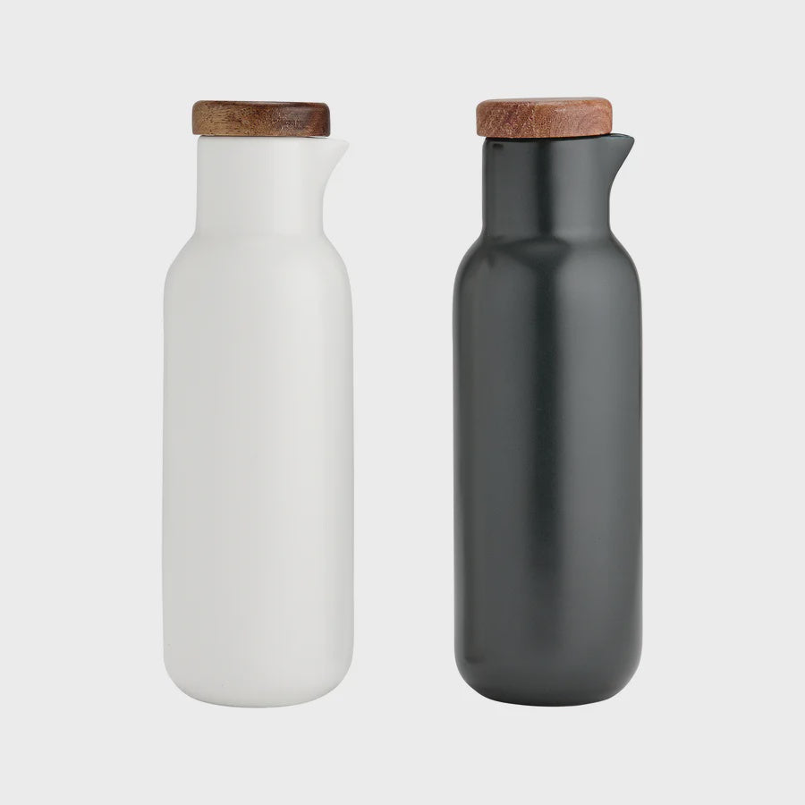 Ladelle Essentials Oil & Vinegar Set - White/Charcoal