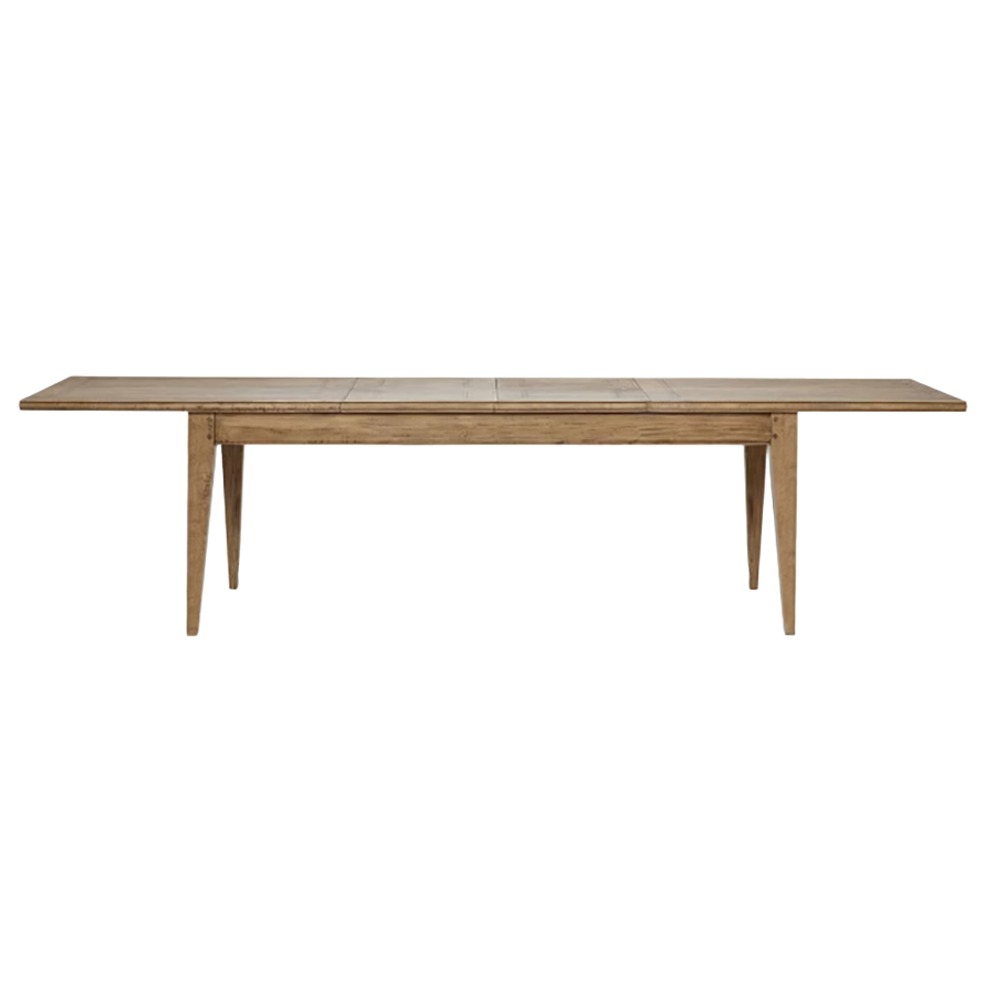 Bosquet Mango Wood Double Extension Dining Table - Rustic Light