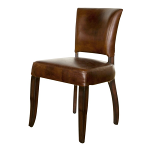 Leather Derringer Chair - Vintage Cigar