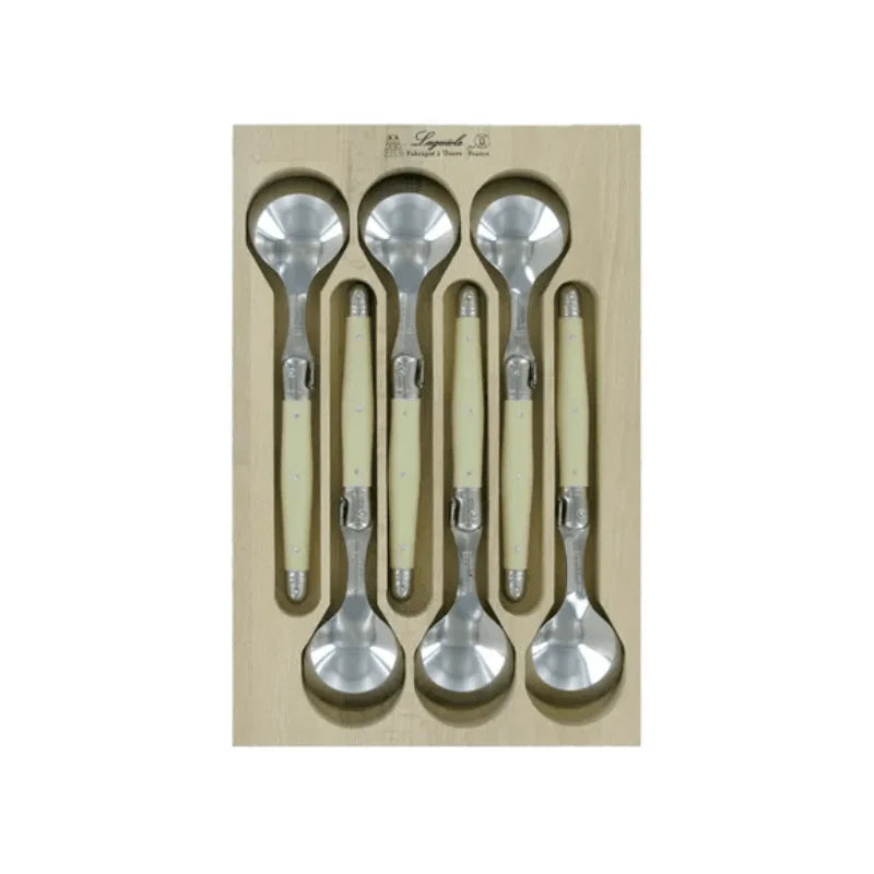 Laguiole Verdier Soup Spoon - Ivory - set 6