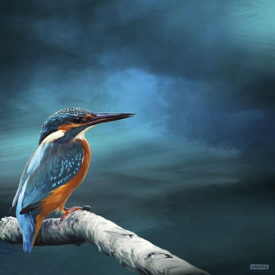 Julian Hindson - Kingy on Watch Print - 50x50cm